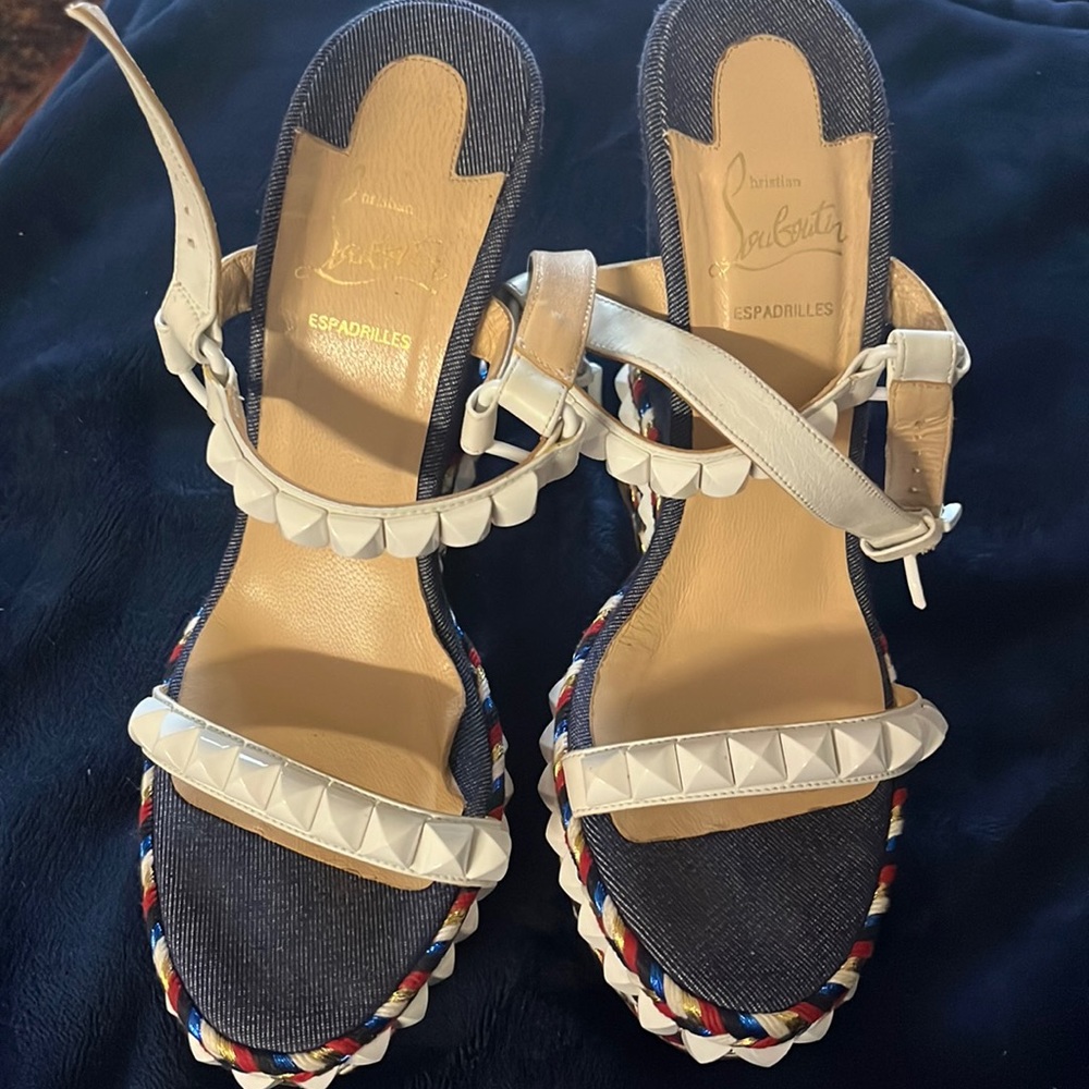 Red white and blue Christian red bottom very comfortable